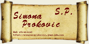 Simona Proković vizit kartica